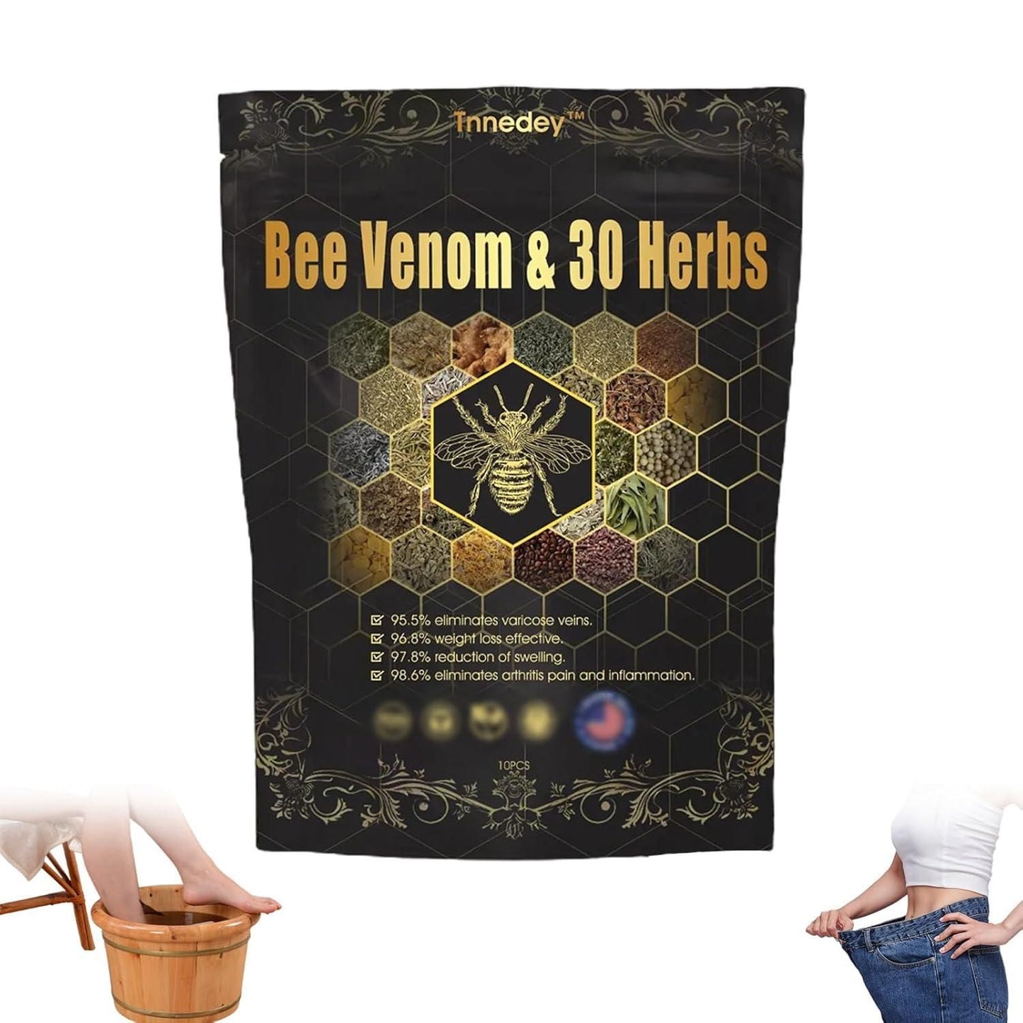 Bee Venom & 30 Herbs Detox Foot Bath Beads (Pack of 1)